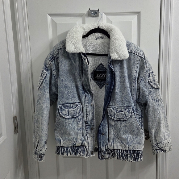 Izzi Jackets & Blazers - Izzi Acid Wash Jacket with Sherpa Lining